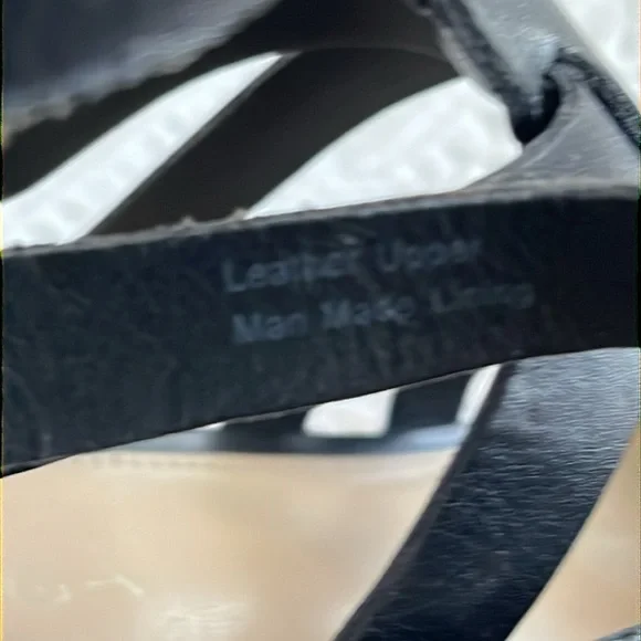 Via Spiga Black Leather Gladiator Sandals with Back Zipper 8M - Picture 10 of 10